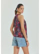 Halter Neck Button Detail Pleated Red Ethnic Blouse 4678